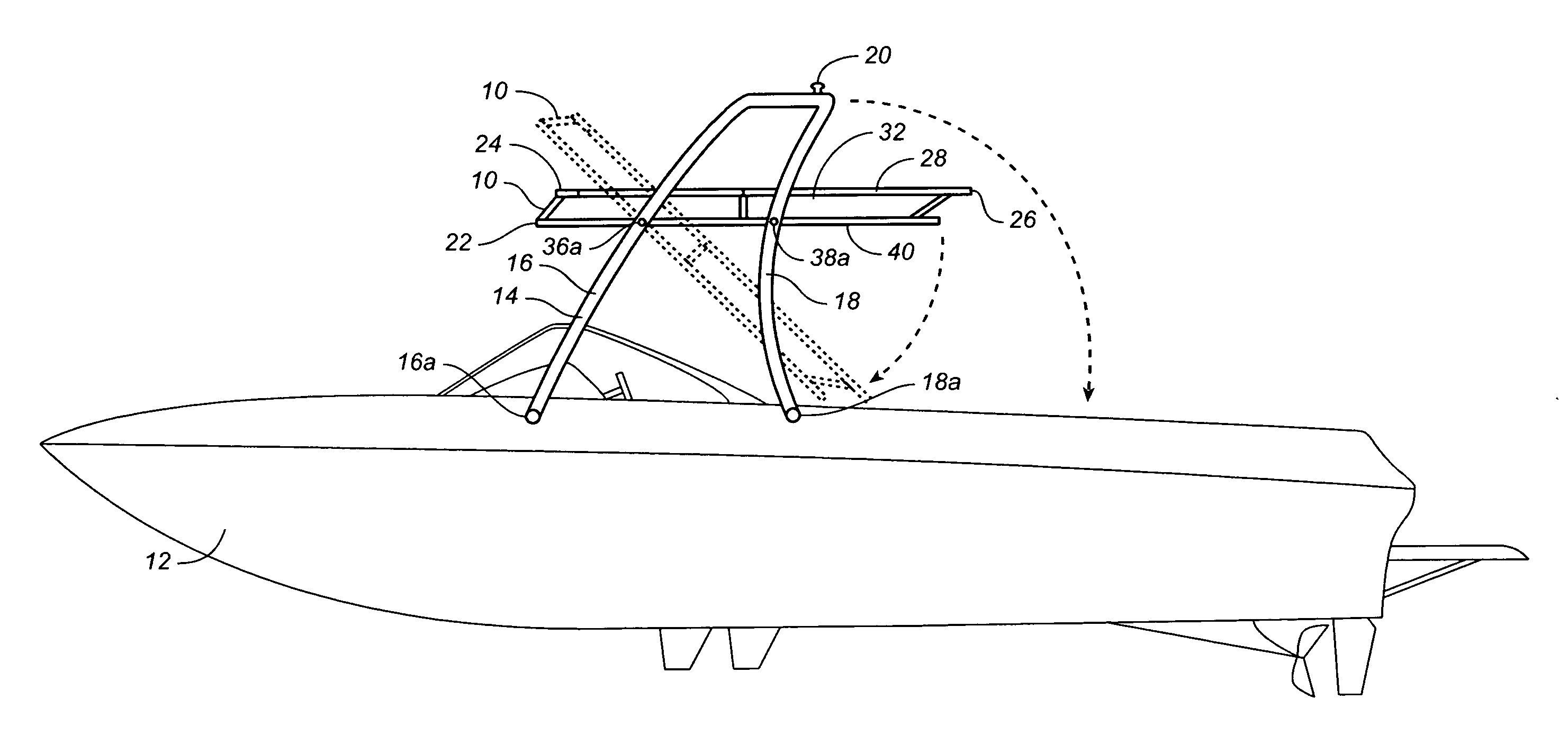 Cargo rack apparatus for boat towers