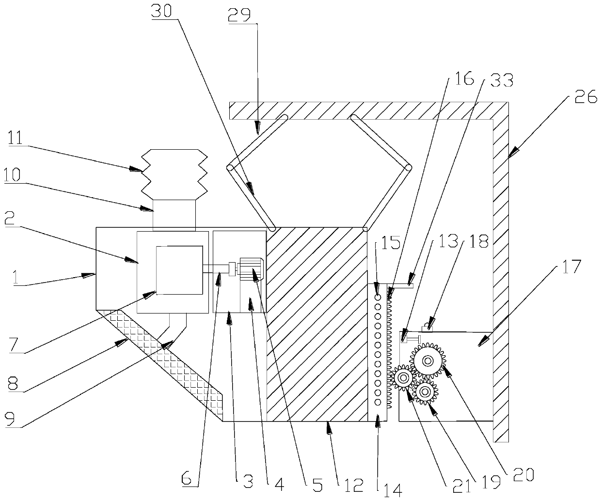 An automatic lifting range hood