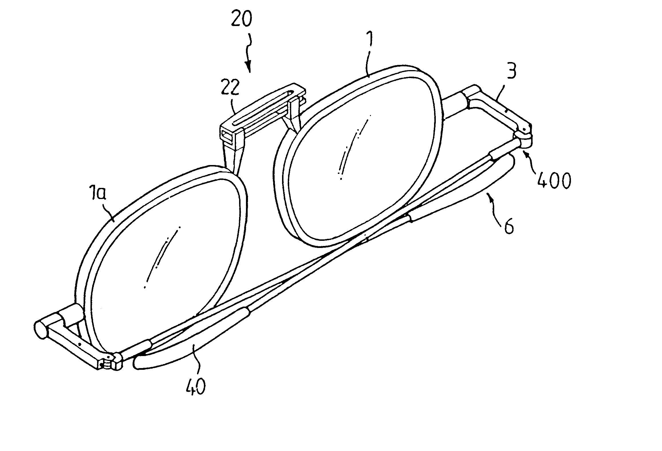 Foldable spectacle frame with engaging means for maintaining the spectacle frame in unfolded state while wearing