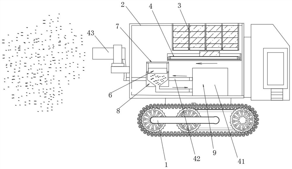 A walking-type ice-shaving and snow-making device