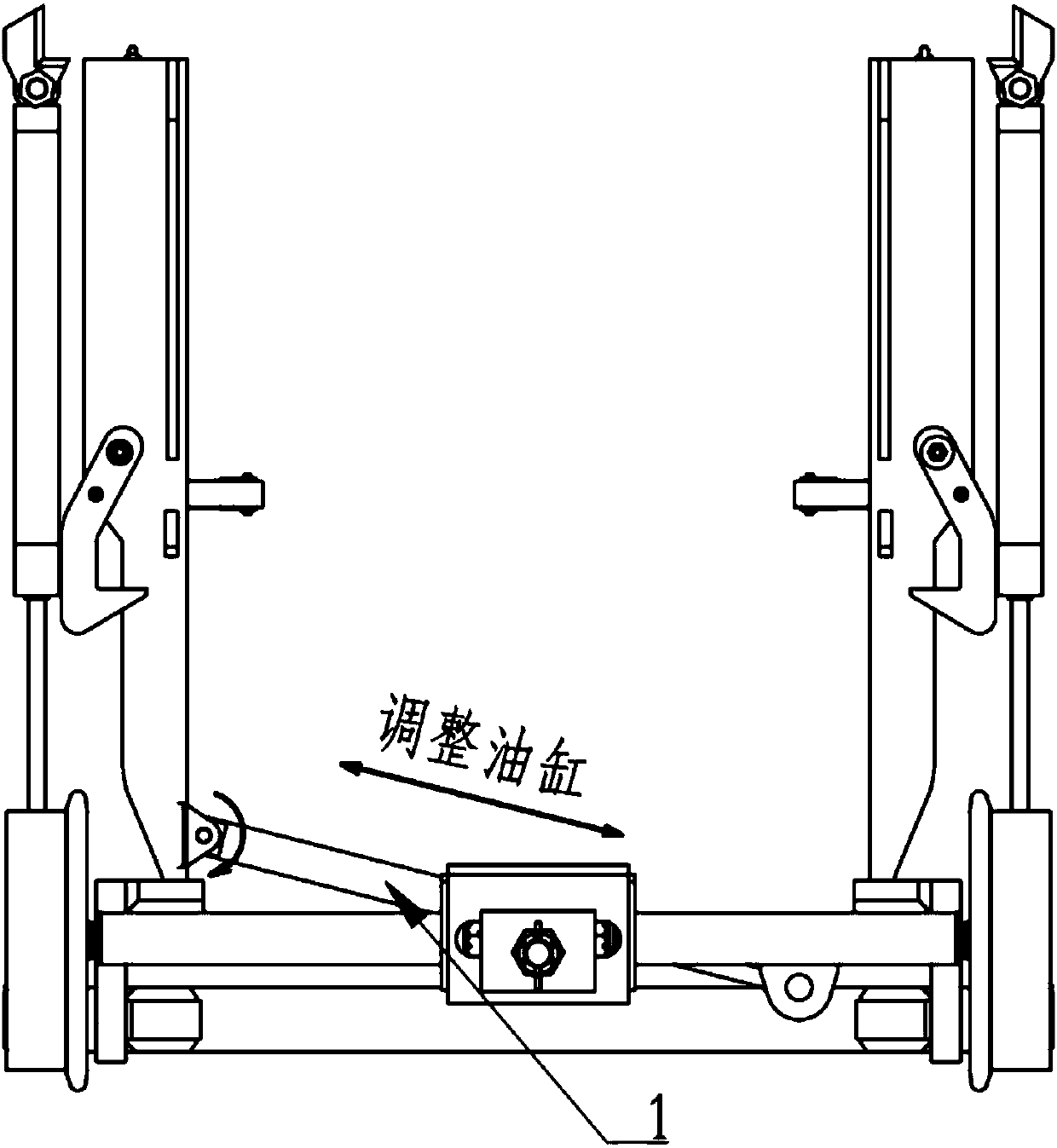 Bidirectional operation type trolley capable of being locked and released at curve section for rail car