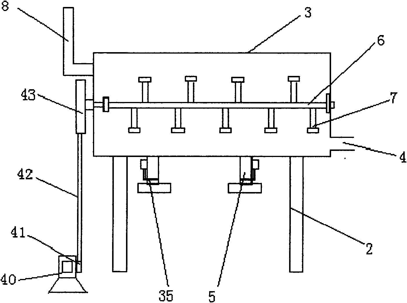 Down feather cleaning machine