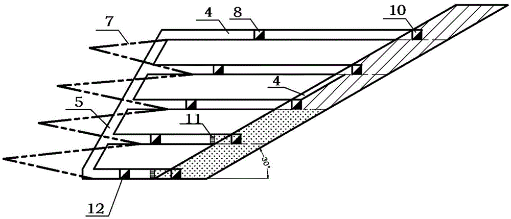 Medium-thickness gentle-dip broken ore body and chamber column type upward horizontal layering filling mining method