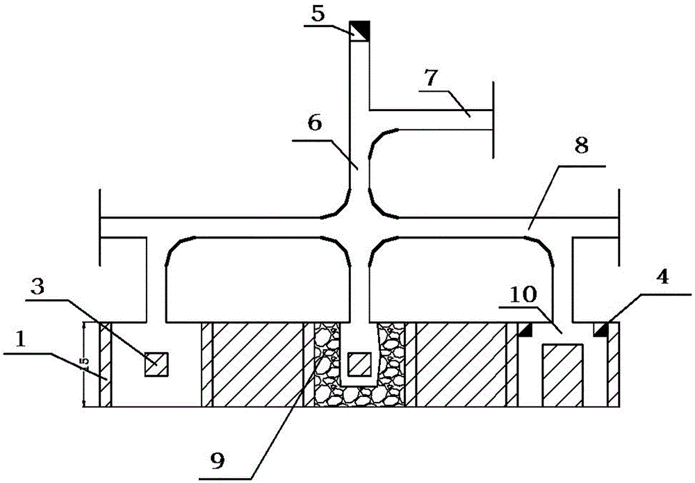 Medium-thickness gentle-dip broken ore body and chamber column type upward horizontal layering filling mining method