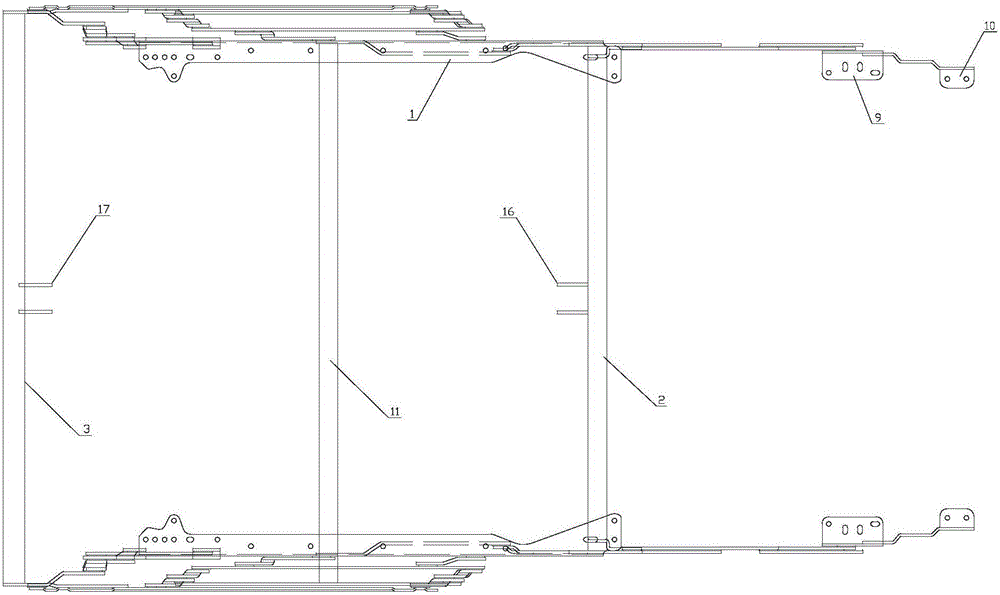 Functional sofa support assembly with anti-pinching protector and extension enhancing device