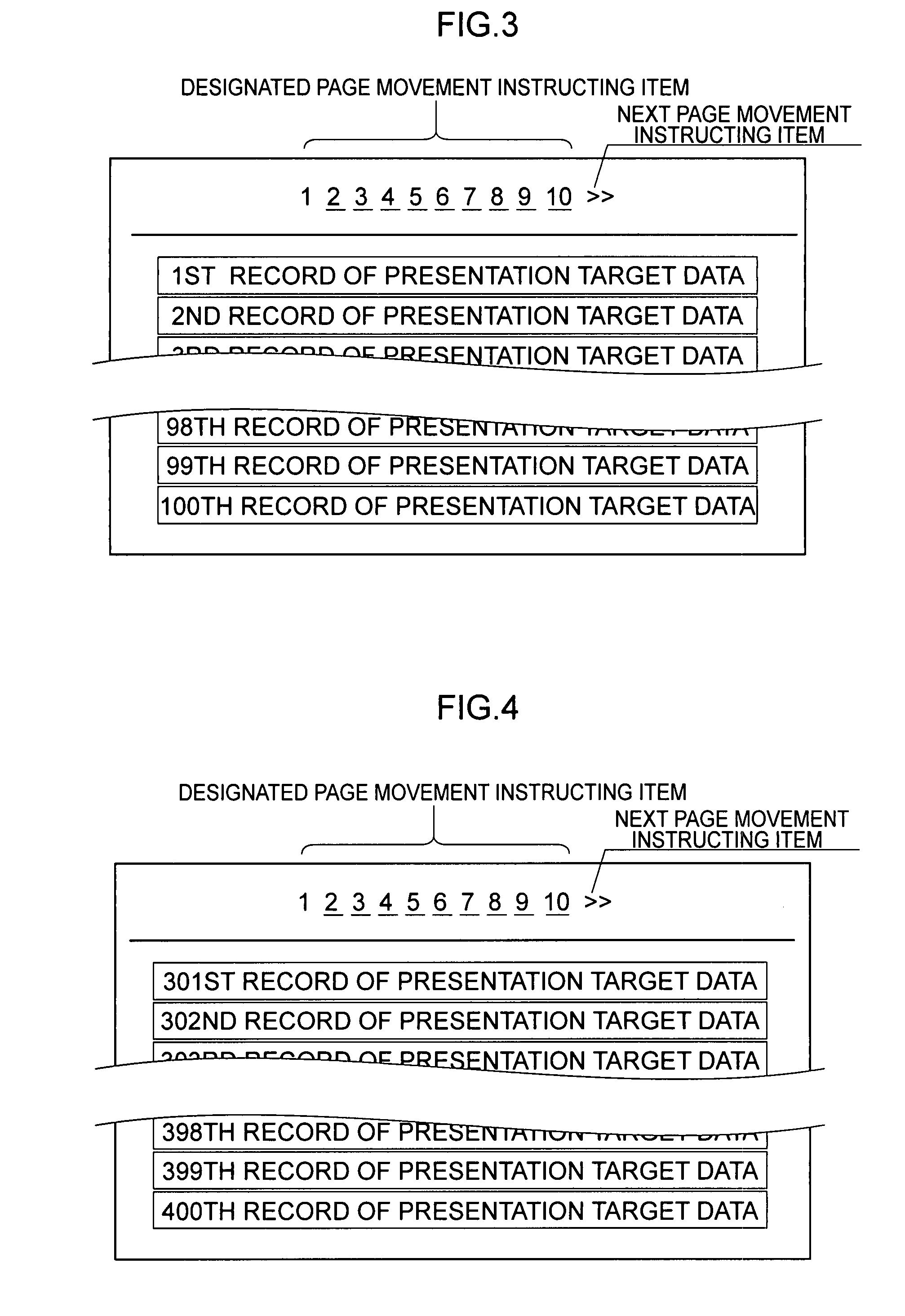 Data presentation device, computer readable medium and data presentation method