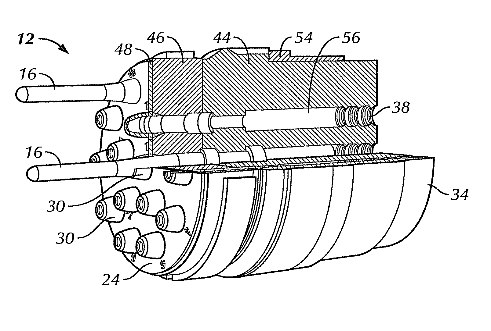 High power multi-pin electrical connector