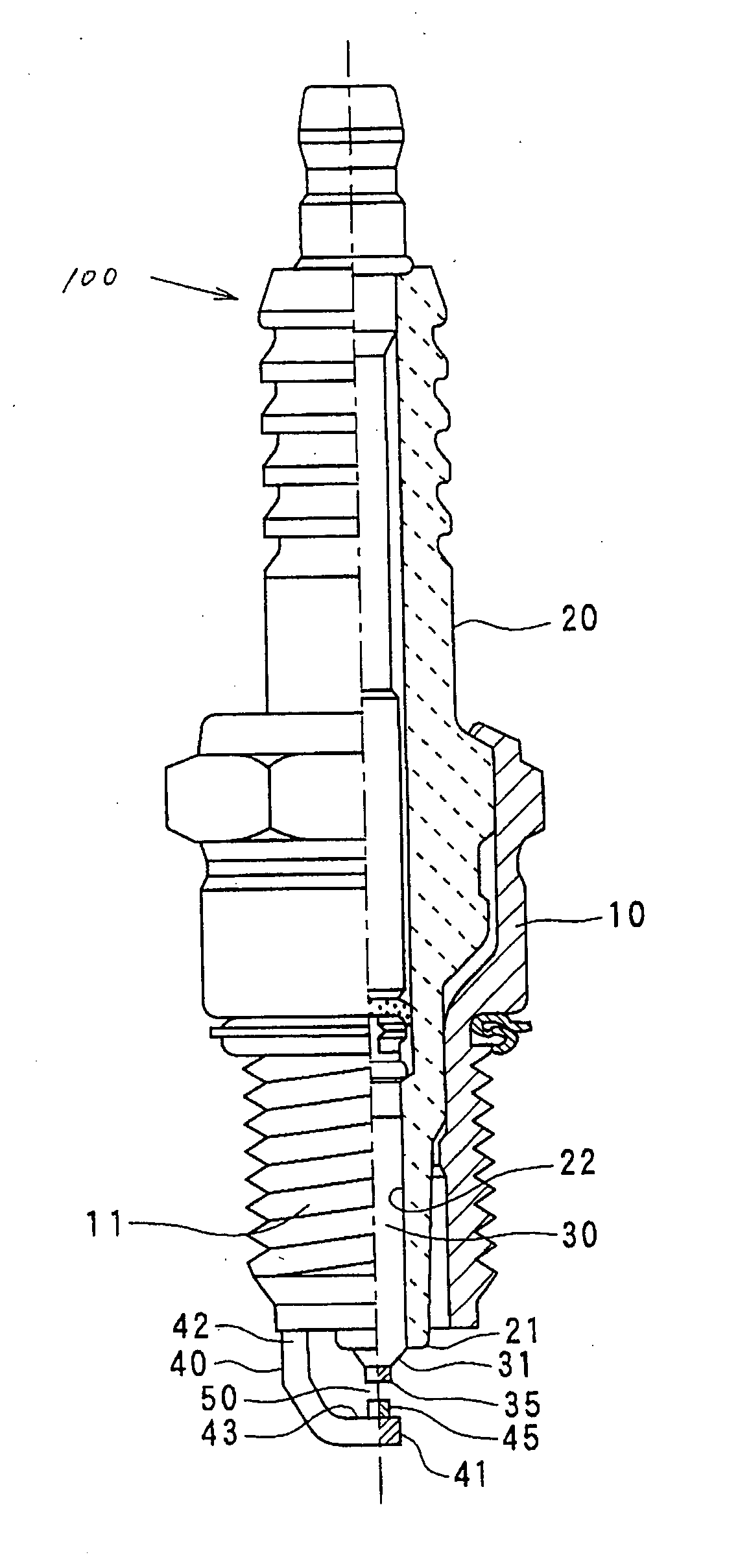 Spark plug with noble metal chip joined by unique laser welding and fabrication method thereof