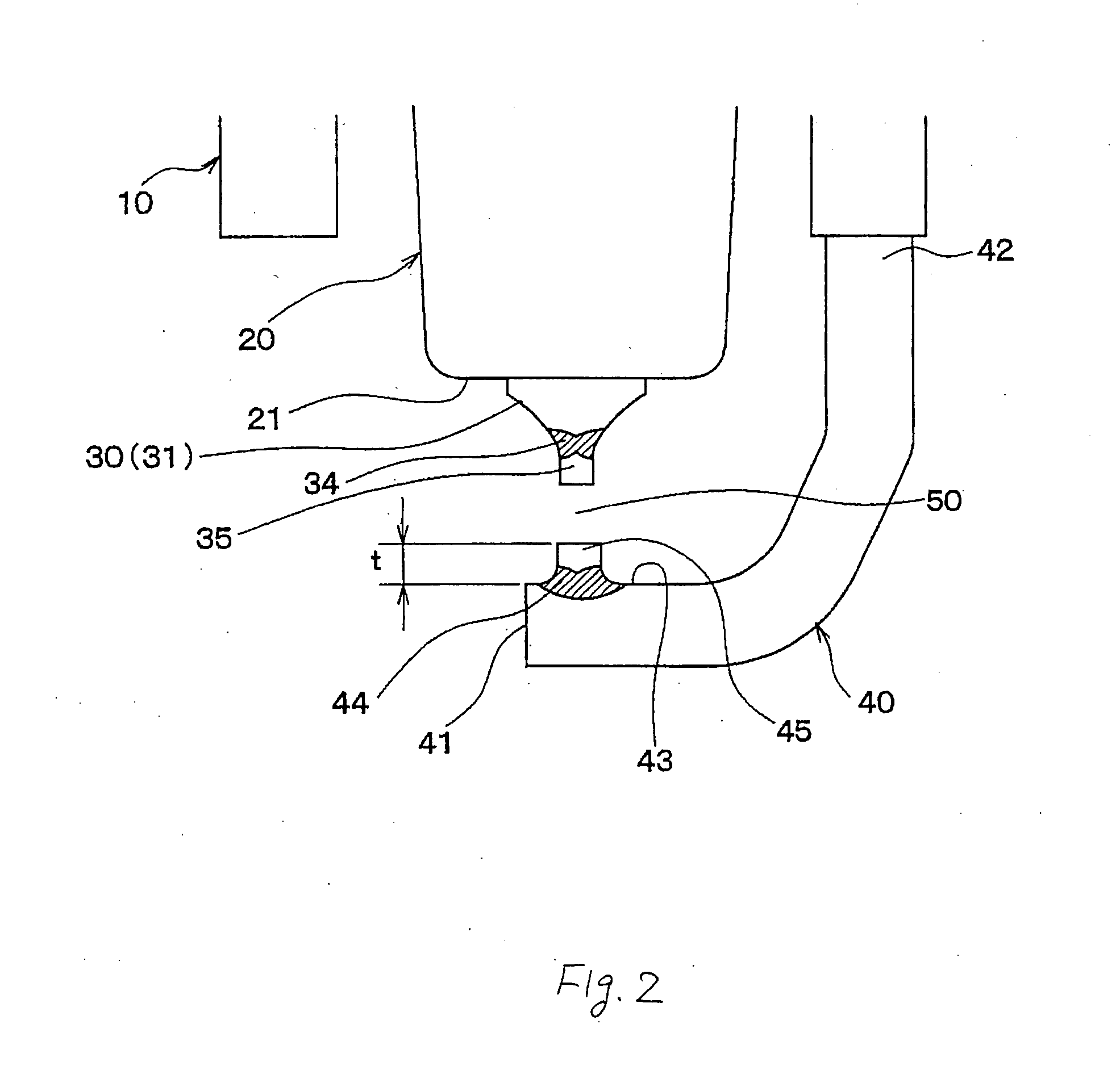 Spark plug with noble metal chip joined by unique laser welding and fabrication method thereof