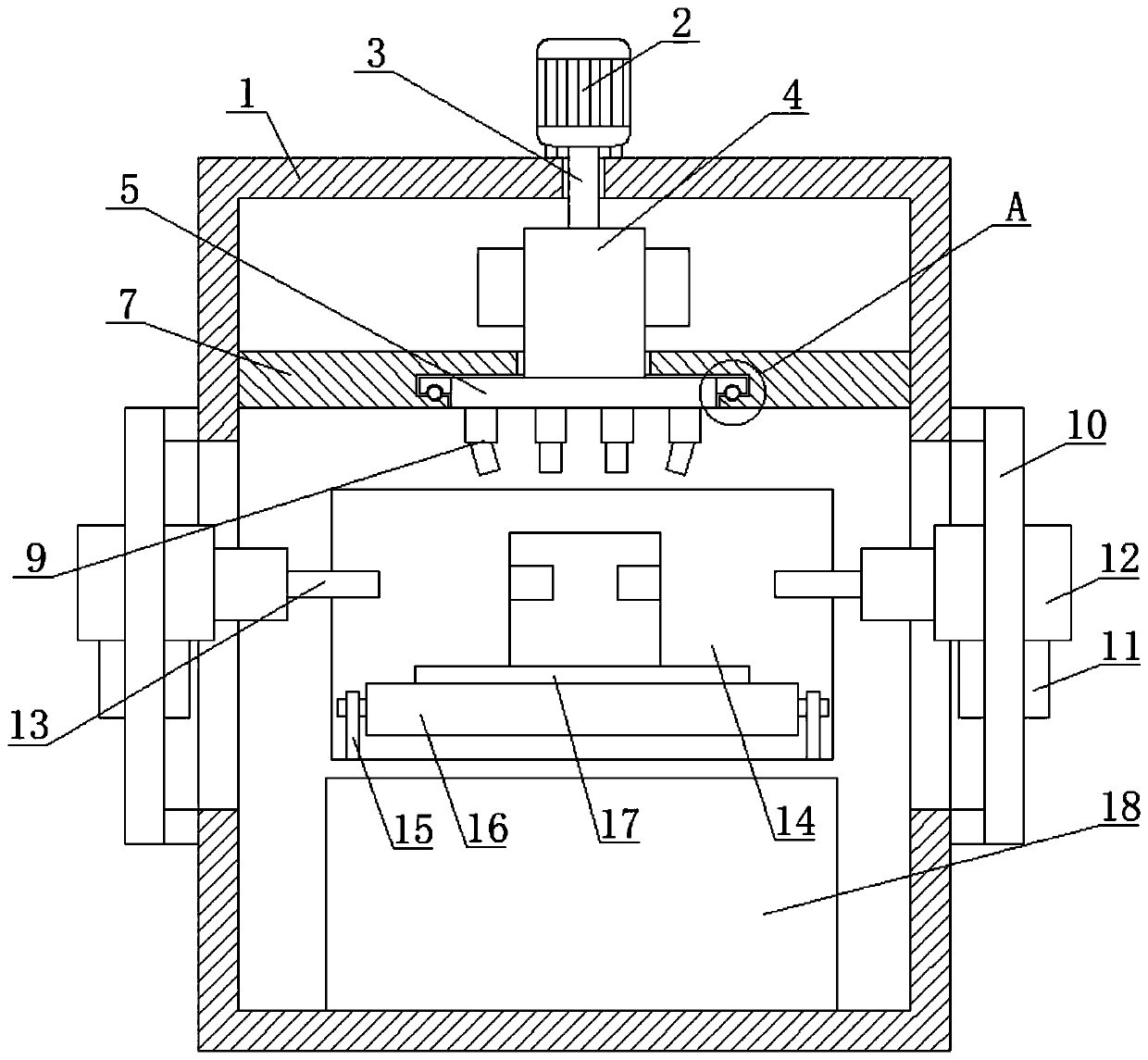 Paint spraying device for production of hardware accessories