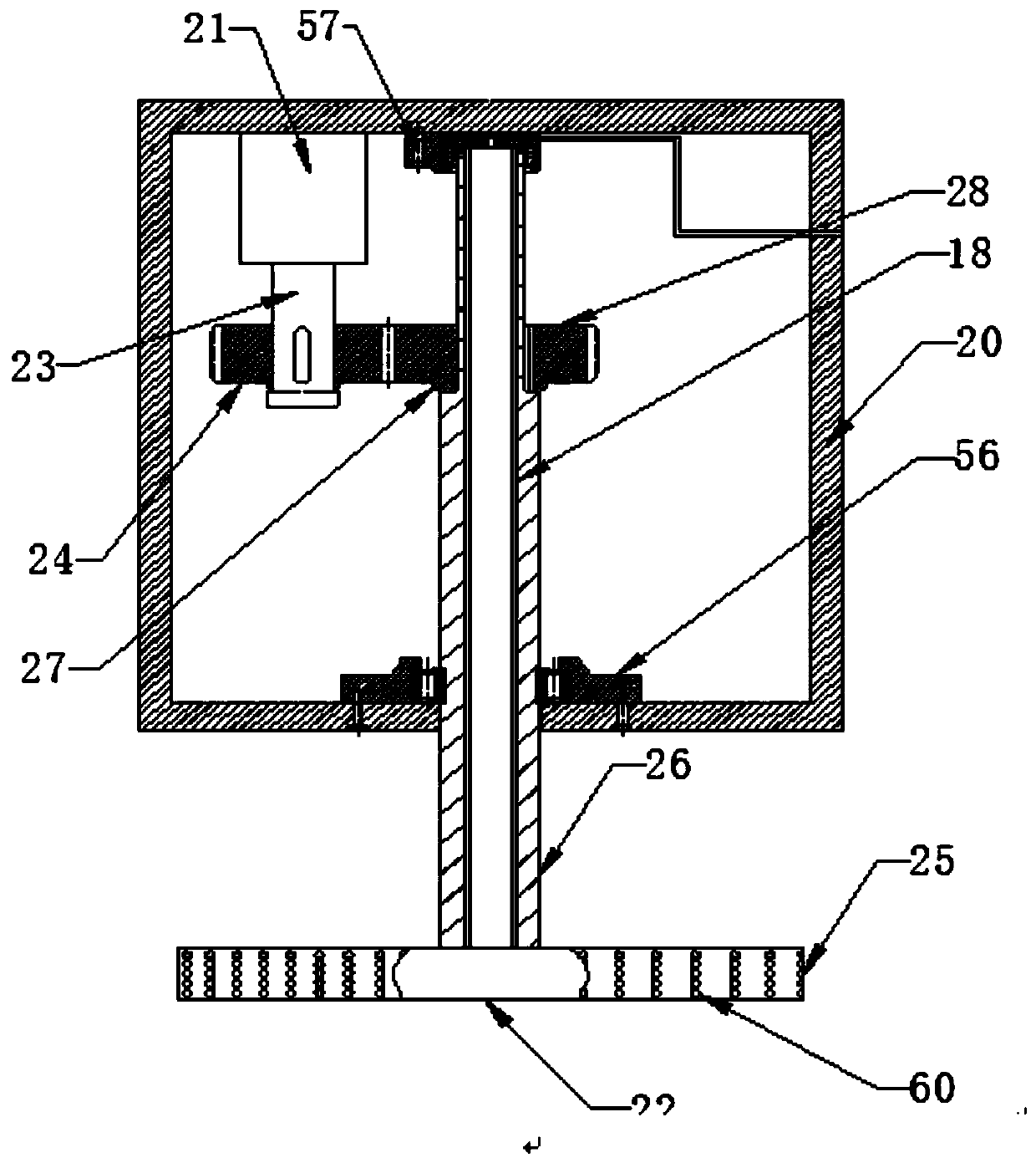 A drainage auxiliary device with a self-contained cleaning and disinfection system