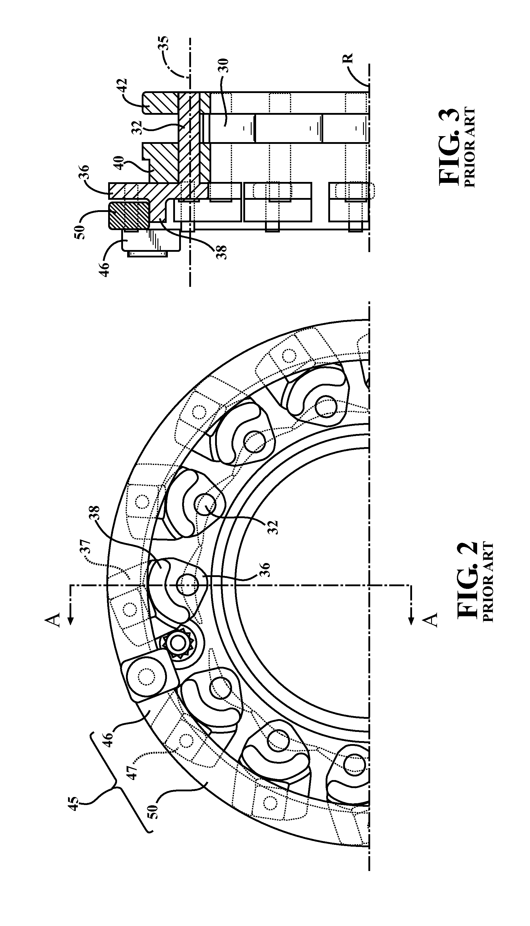 Actuating mechanism and gear driven adjustment ring for a variable geometry turbocharger