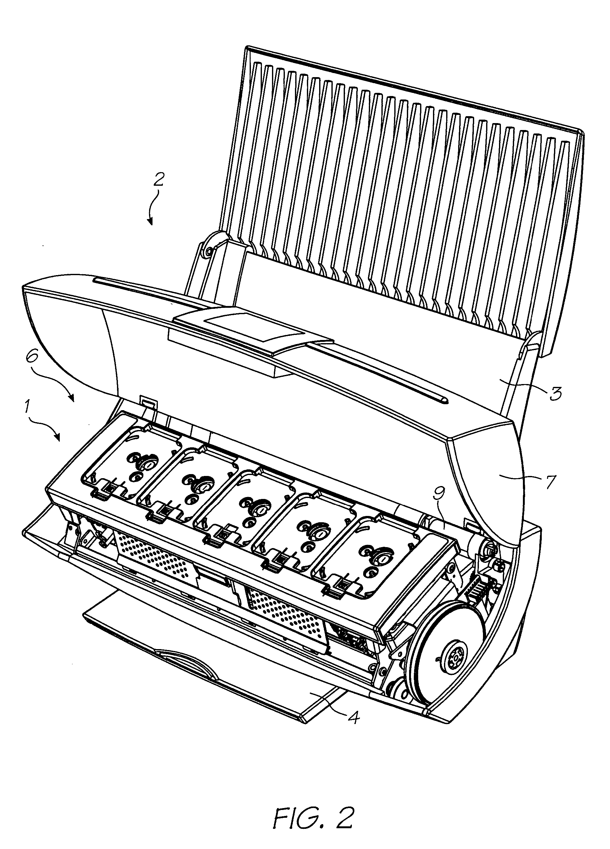 Refill unit for engaging with, and closing the outlet valve from an ink storage compartment