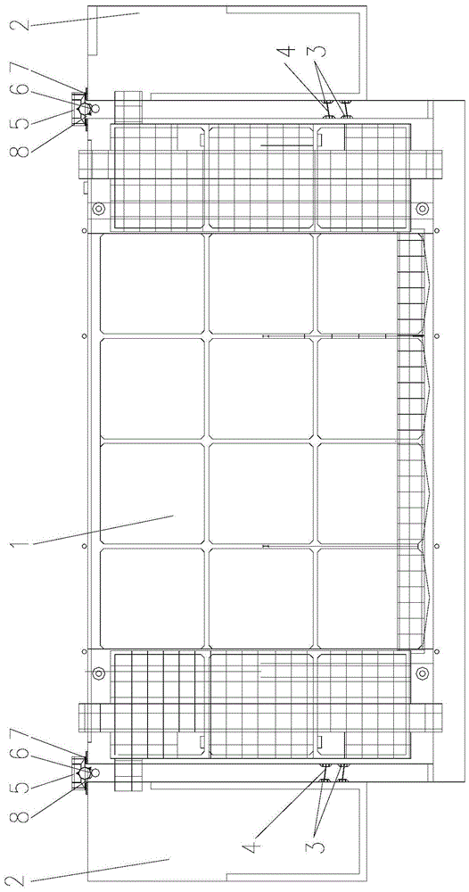 A two-way watertight dock door caisson structure