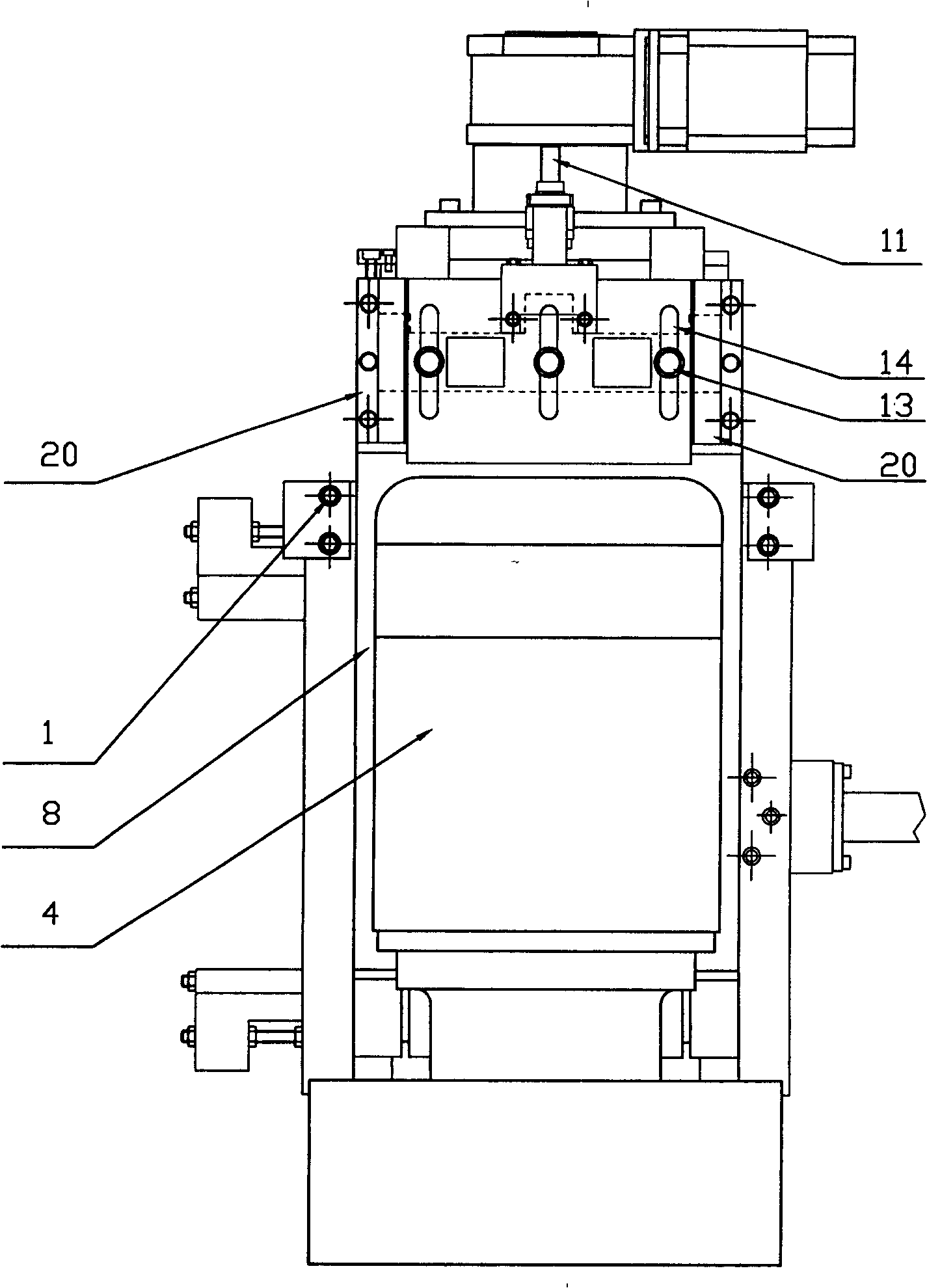 Vertical axis type grinding head