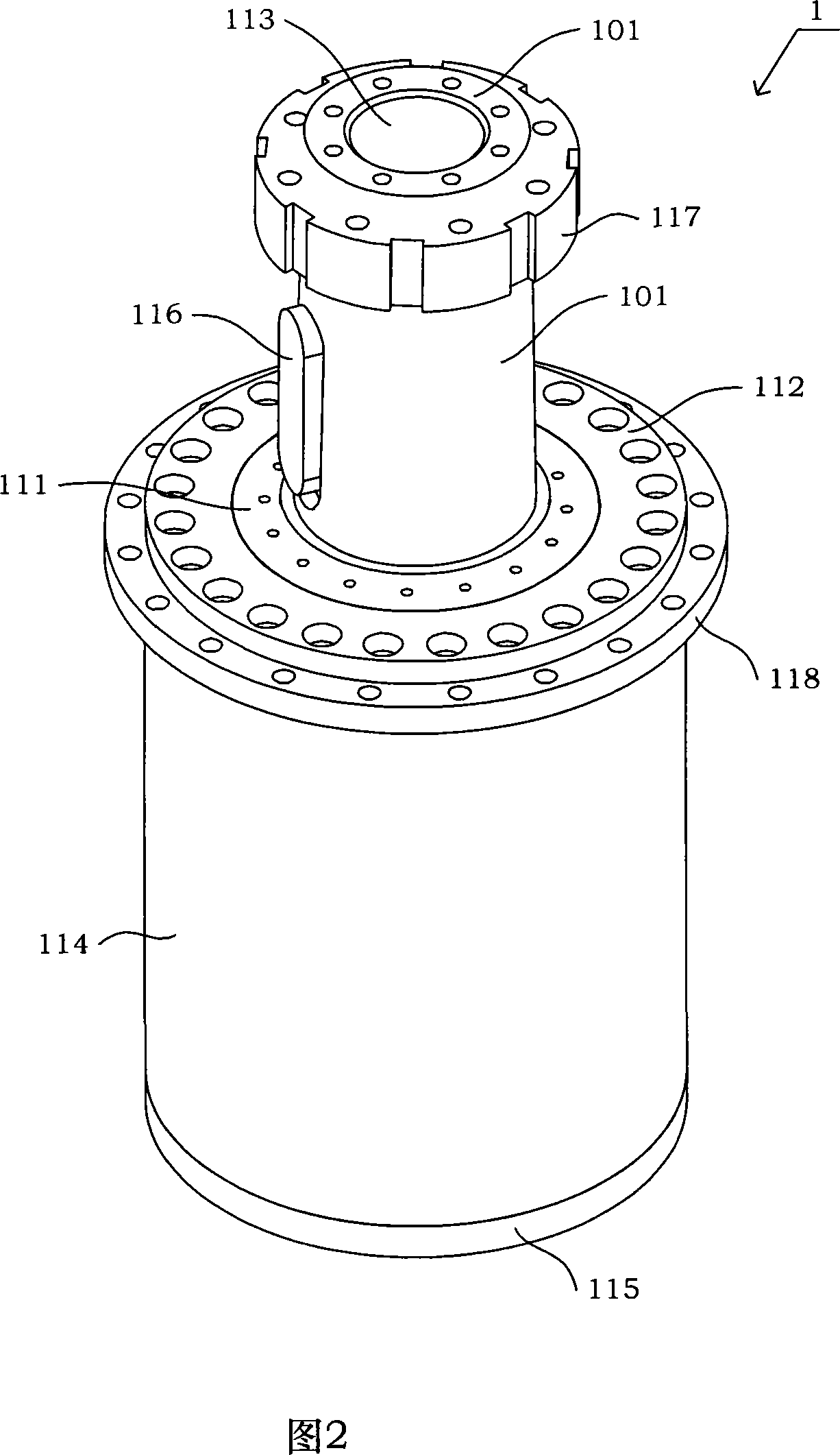 Principal shaft mechanism of two-position north seeker