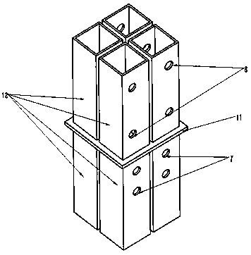 Connecting method applied to column-bearing-type modules