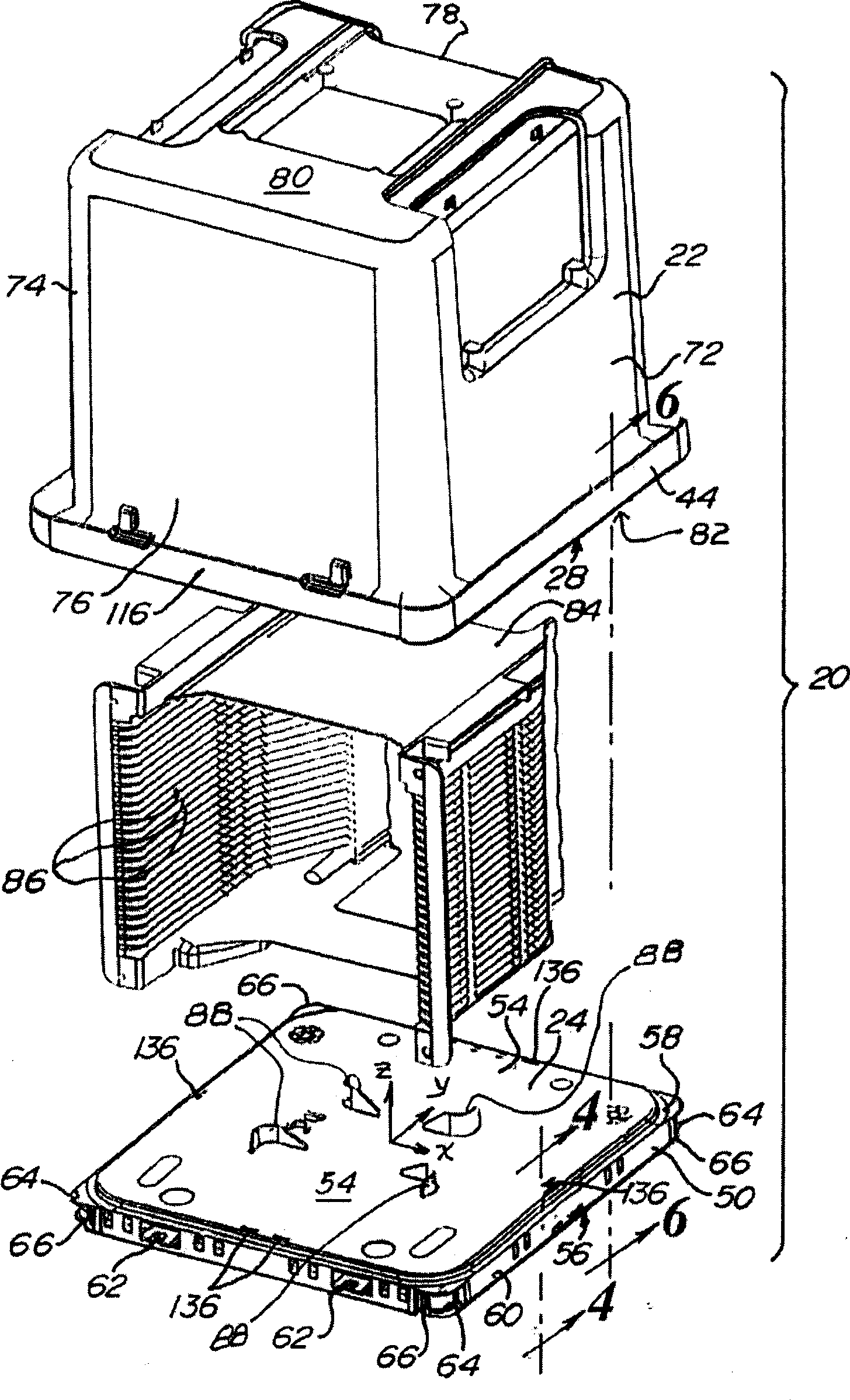 Wafer container with sealable door