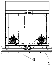 Full-automatic packing machine capable of adjusting distance between ropes