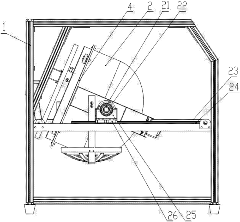 Translational system of pot body and support of intelligent cooking device