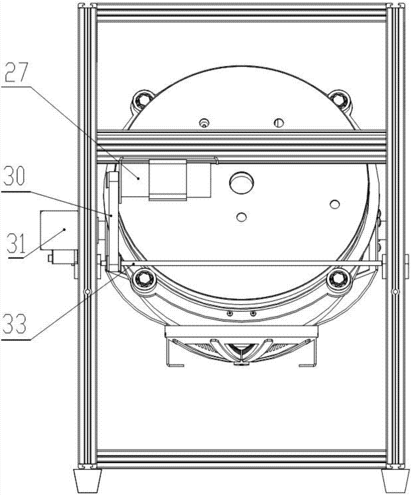 Translational system of pot body and support of intelligent cooking device