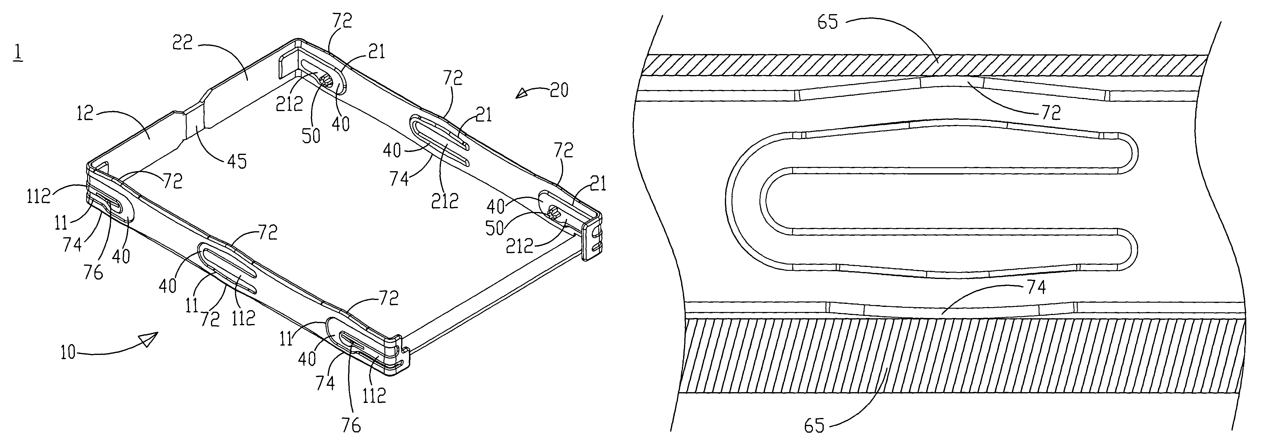 Shock-absorbing structure for storage apparatus