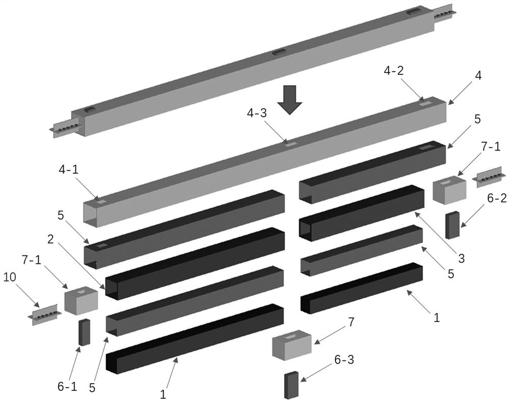 Buckling-restrained brace with double yield points in series casing