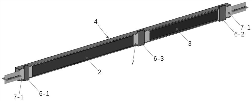 Buckling-restrained brace with double yield points in series casing