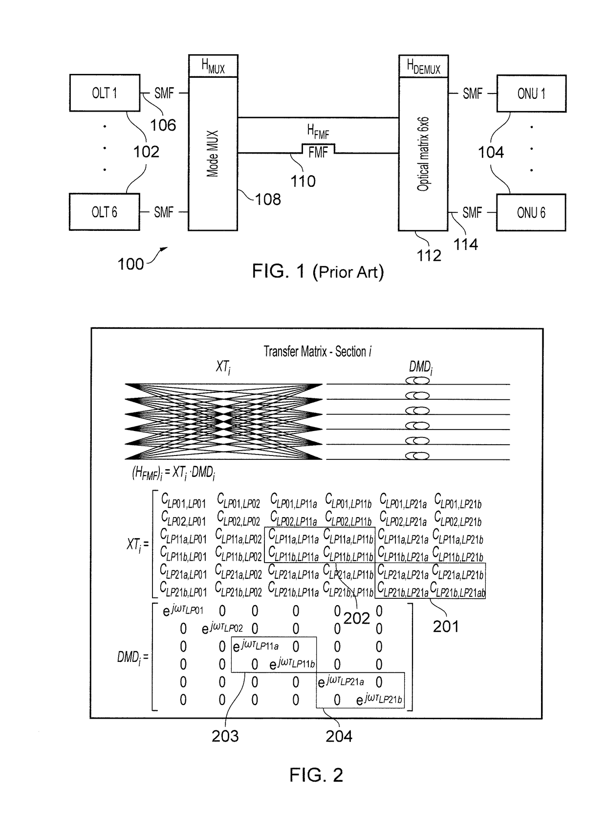 Mode division multiplexed passive optical network