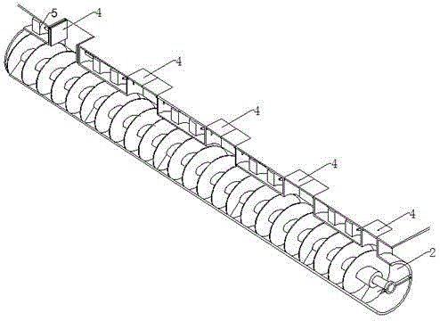 Auger conveying mechanism for dust or particle material storage and transportation container