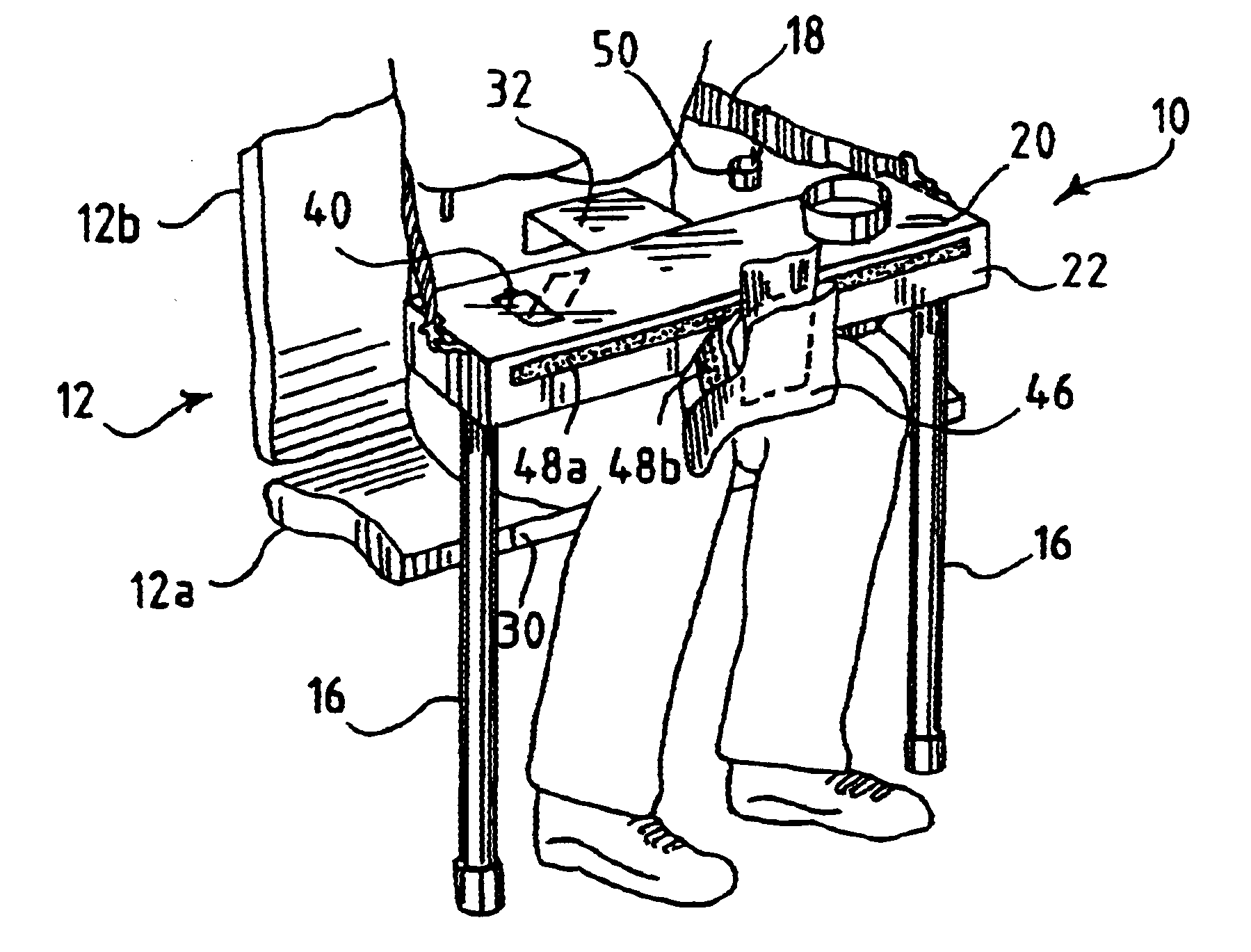 Adjustable sporting event table