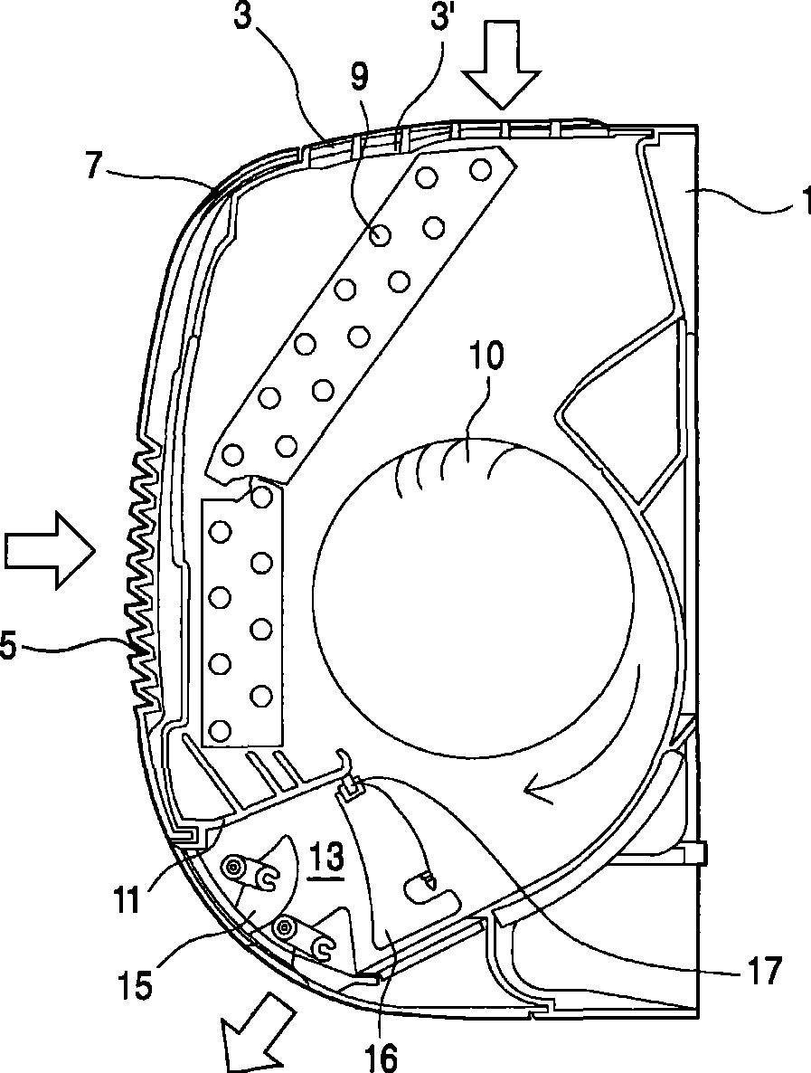 Chassis structure for divided air conditioner