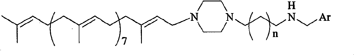 Solanesyl polyamine derivative, preparation and application thereof