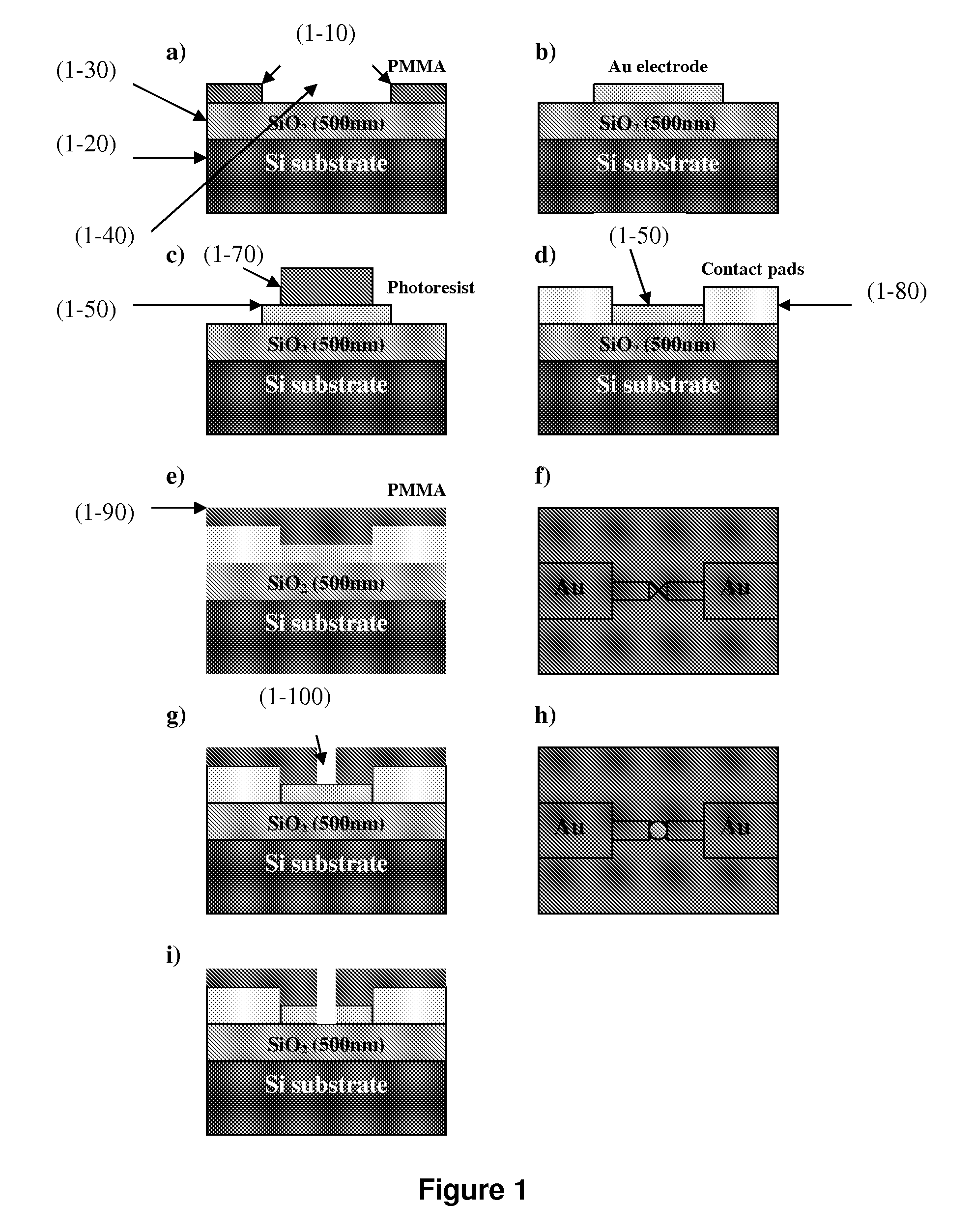 Insulated nanogap devices and methods of use thereof