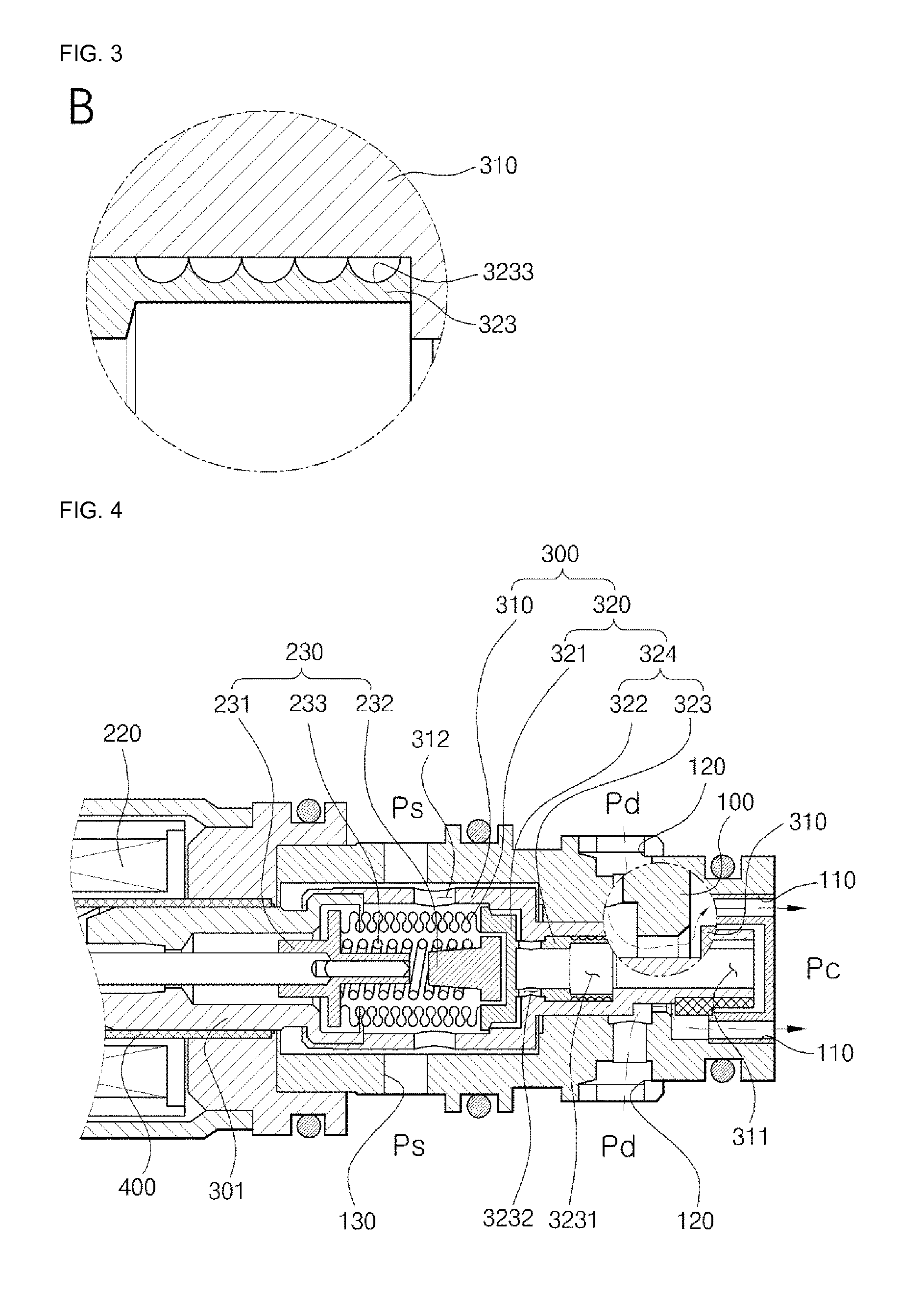 Control valve for a variable capacity compressor and method for manufacturing same