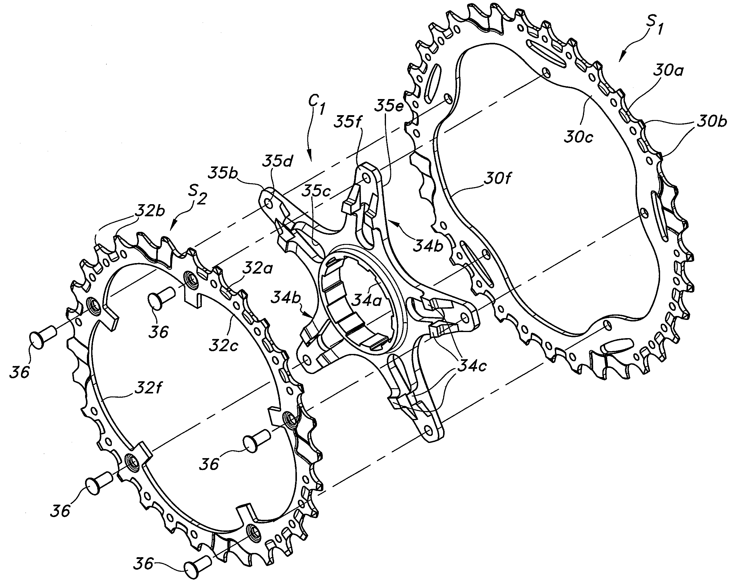 Bicycle rear sprocket assembly