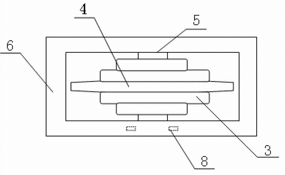 Online testing device for hob blade string abrasion of heading machine