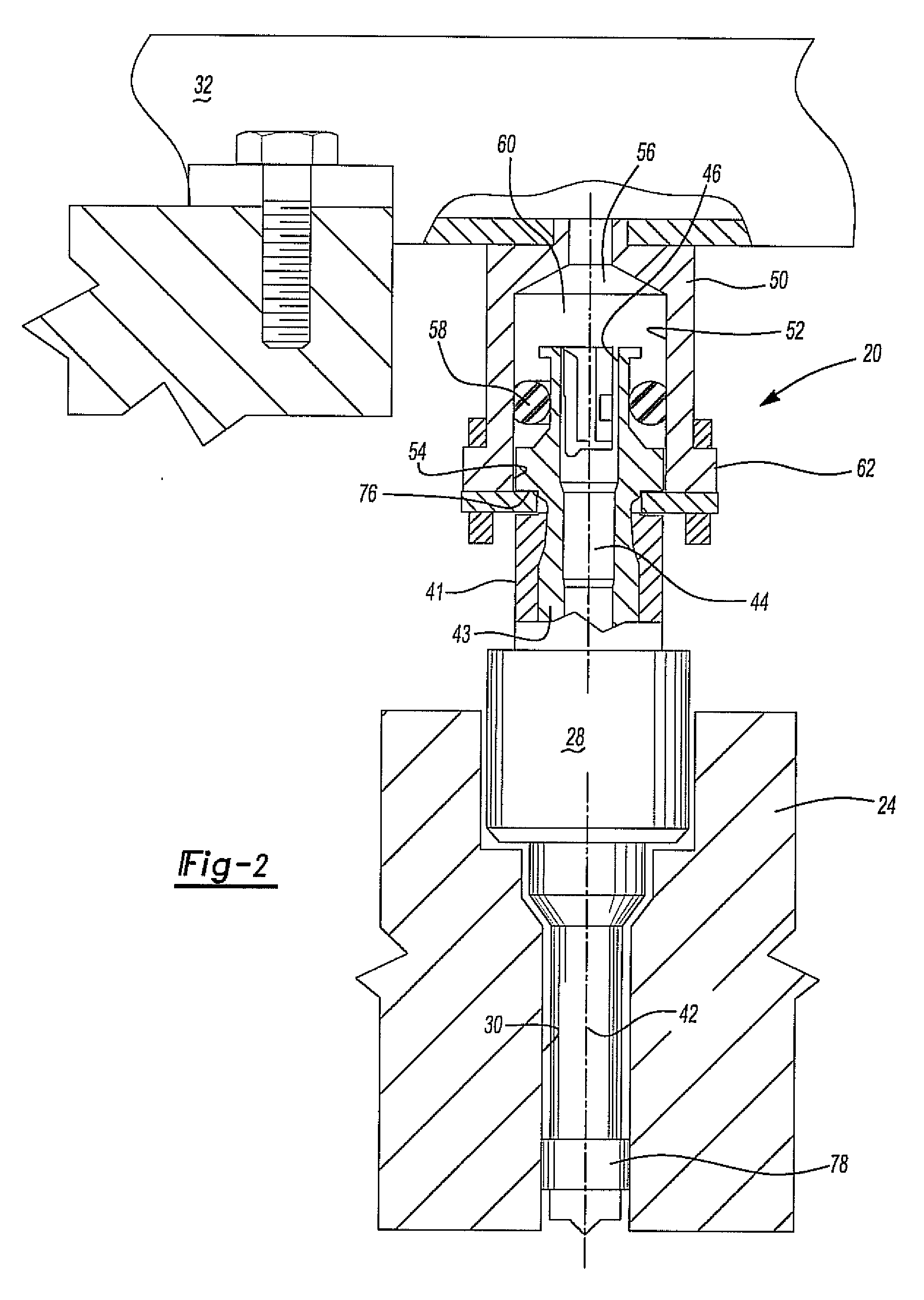 Method and apparatus for attenuating fuel pump noise in a direct injection internal combustion chamber