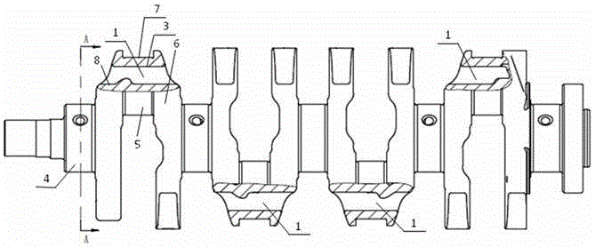 Gasoline engine crankshaft