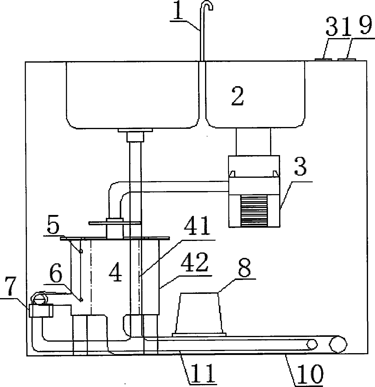 Classified collection system for kitchen garbage sewage