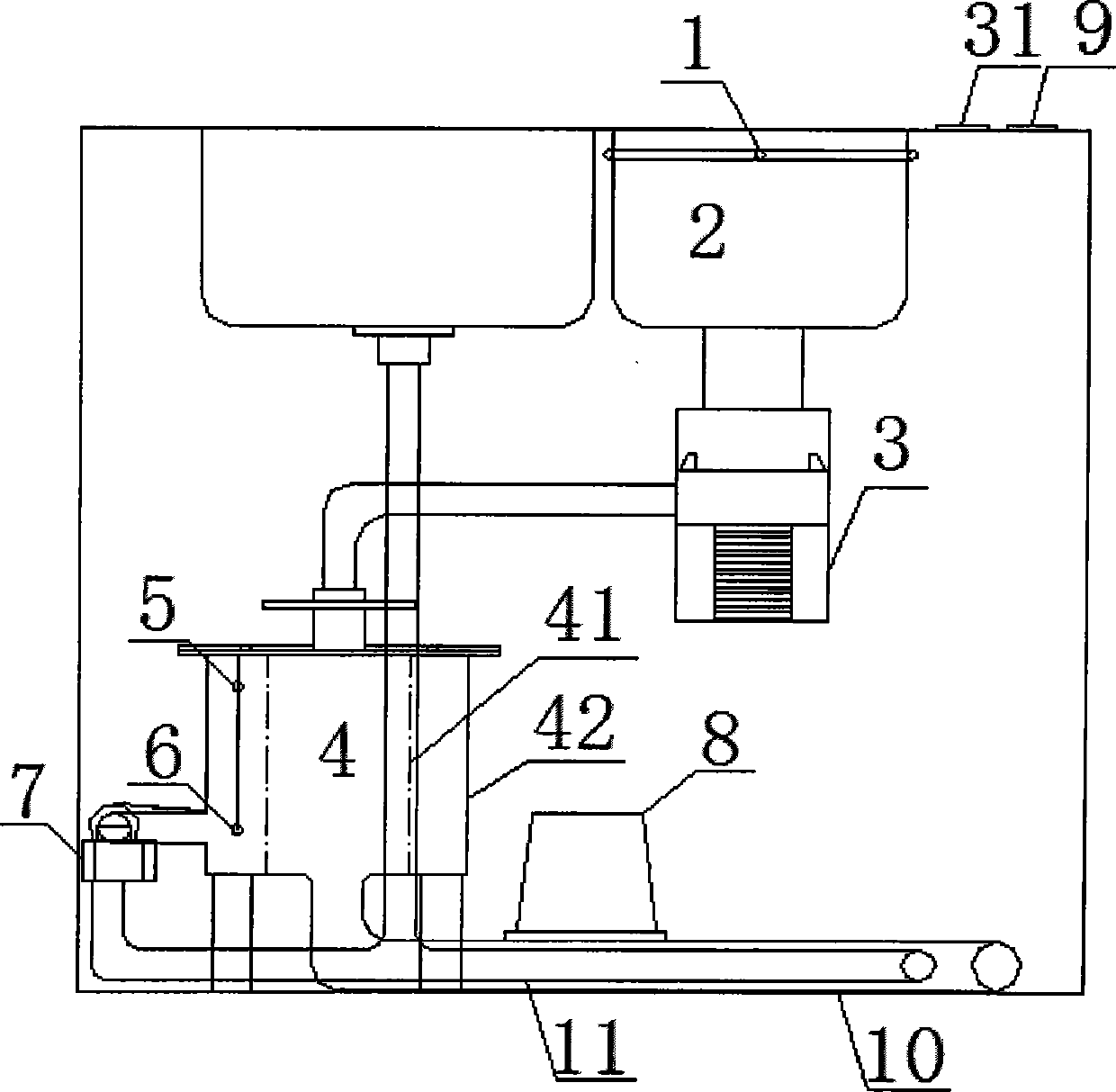 Classified collection system for kitchen garbage sewage