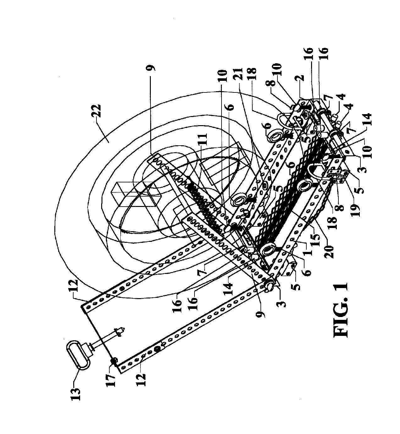 Motorcycle tire/wheel changing tool