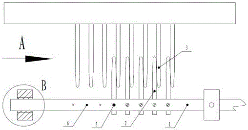 Crochet hook anti-swing structure