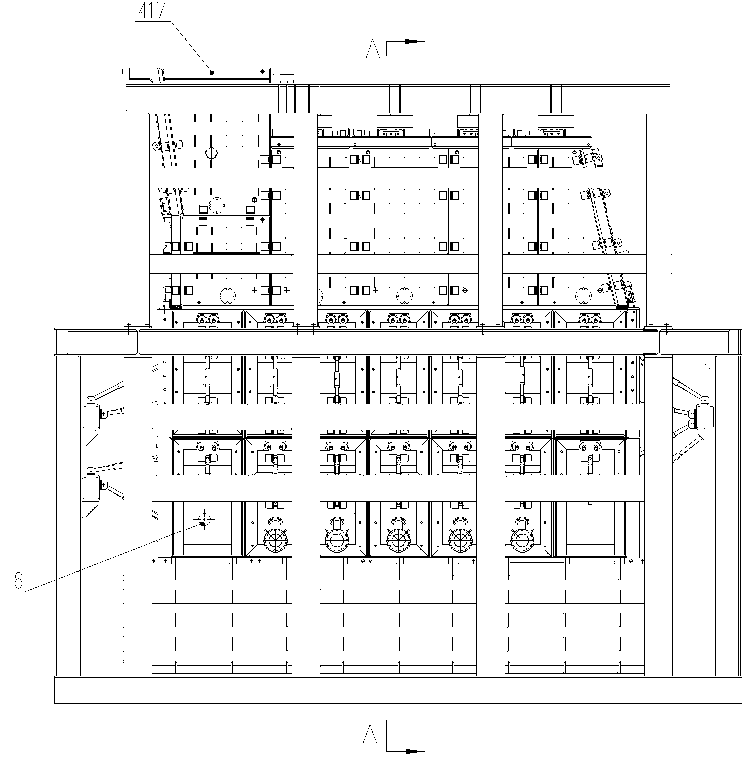 Oxygen-enriched smelting furnace for treating low-grade multi-metal material