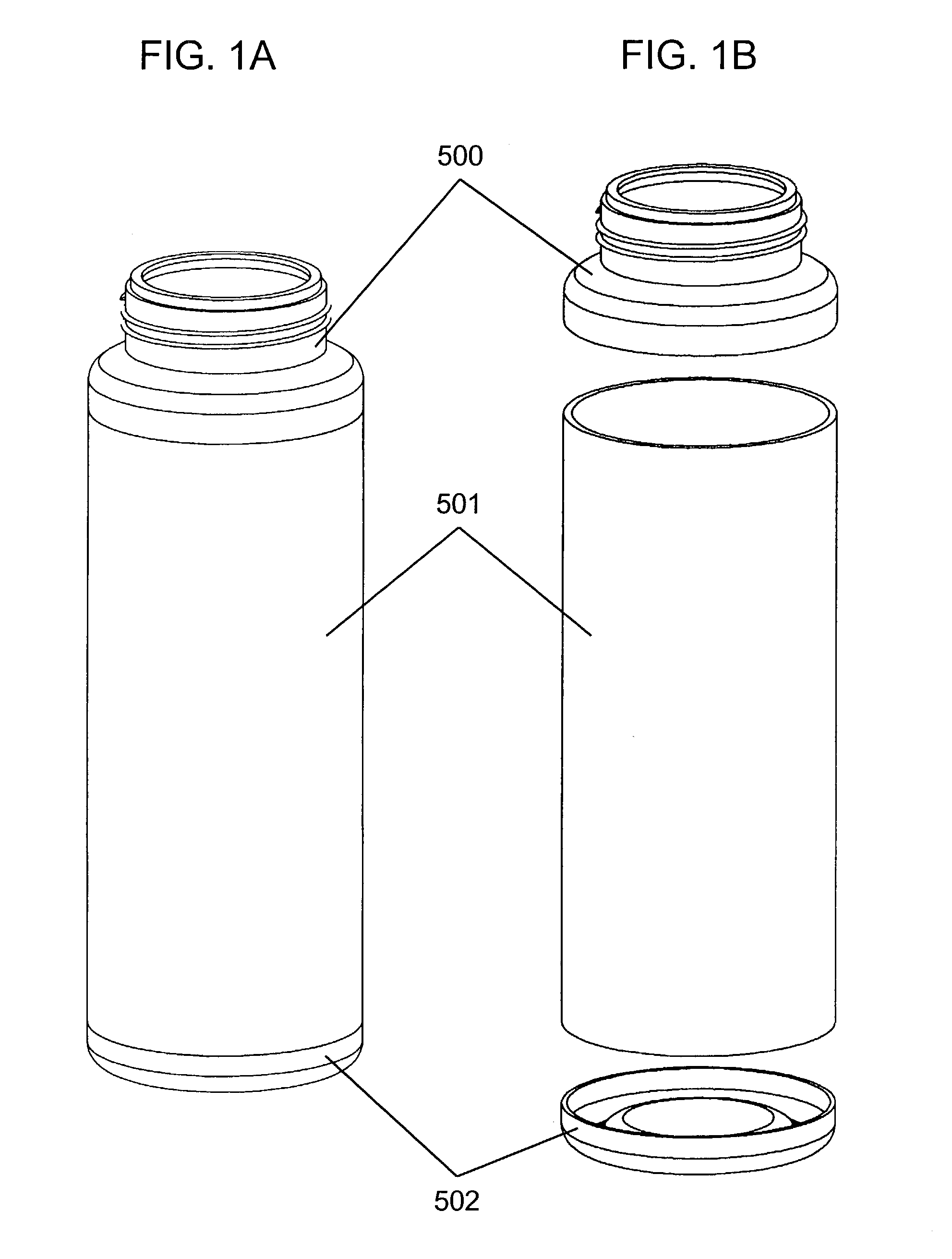 Self-cooling containers for liquids