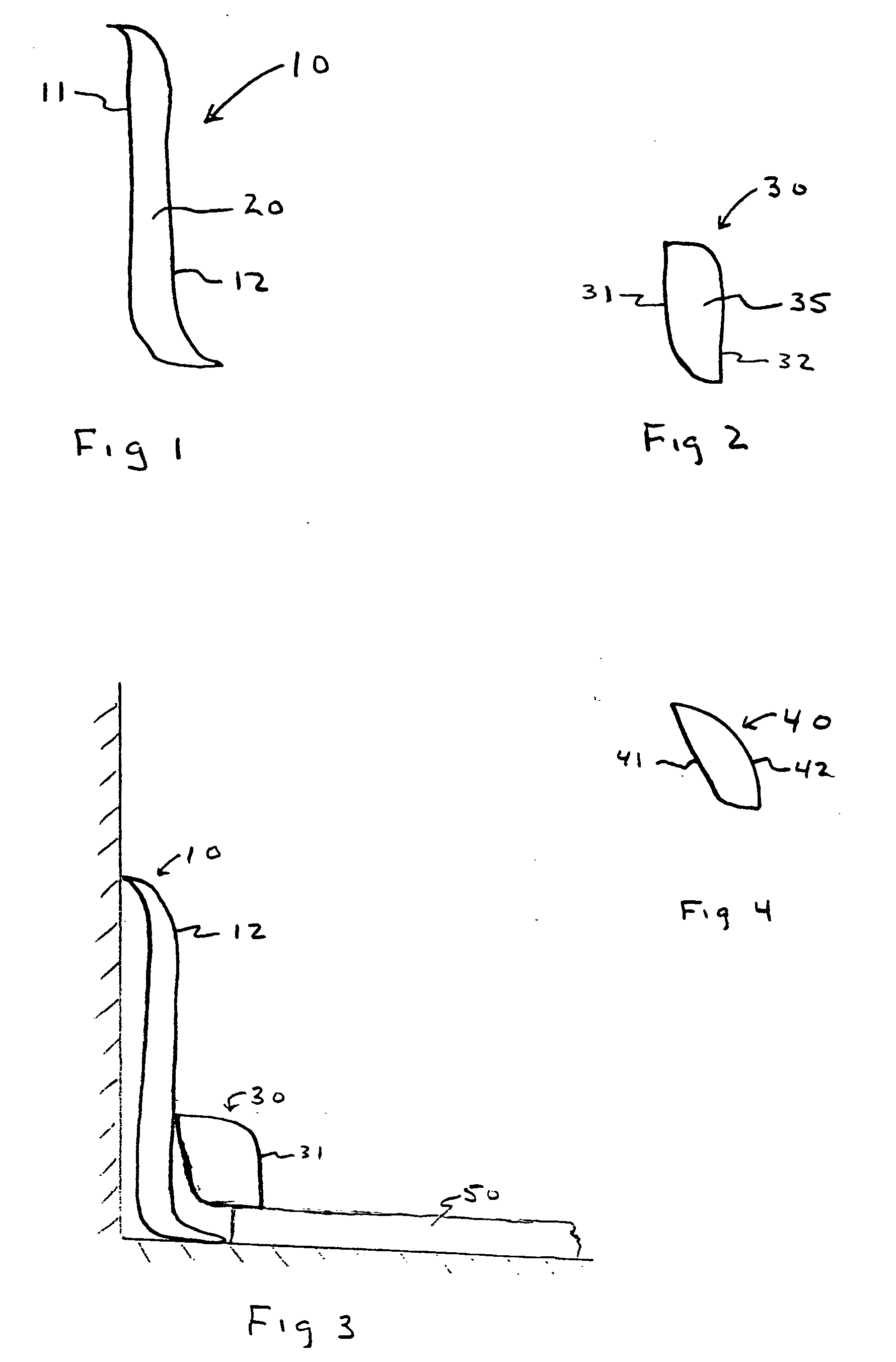 Reversible decorative moldings between floor and wall or wall and ceiling