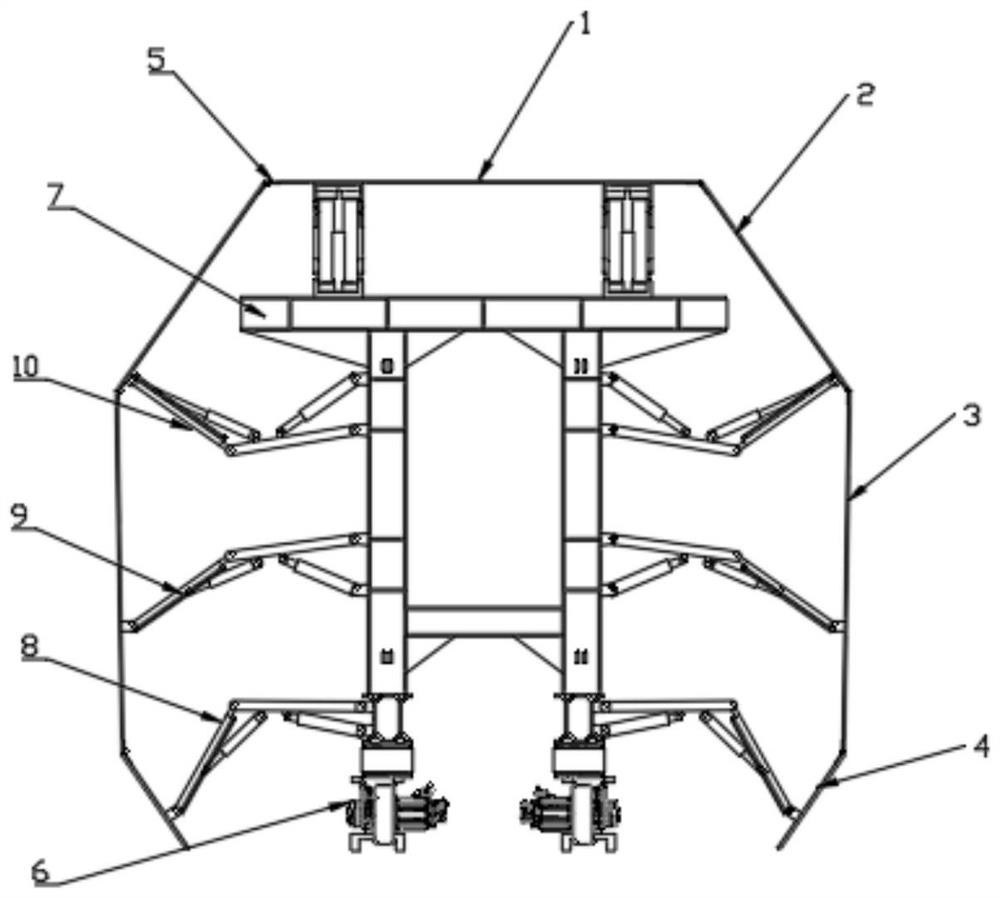 Lock chamber gallery movable supporting device and method