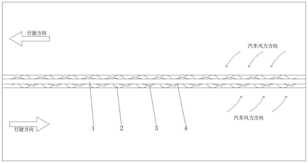 Wind energy collecting system for expressway