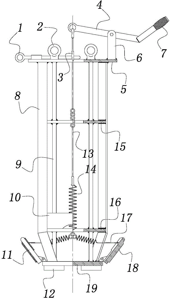 Perforated block lifting appliance for construction of siltation promotion embankment