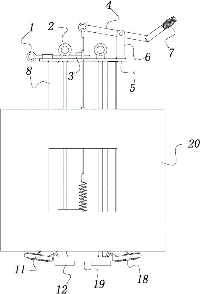 Perforated block lifting appliance for construction of siltation promotion embankment